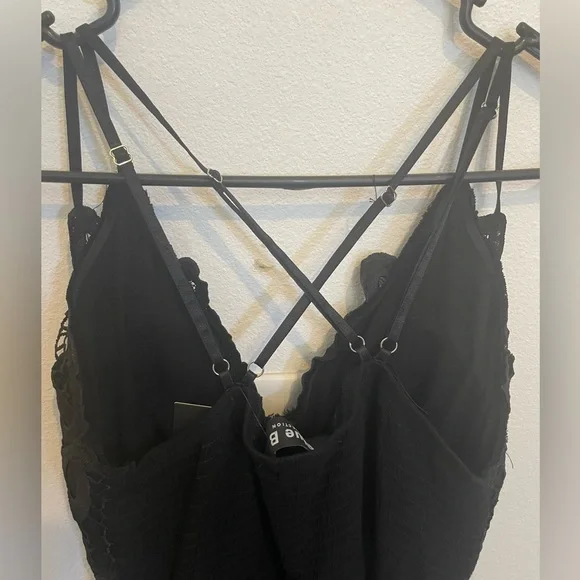 NWT Women’s Blue B Collection Black Holly Lacy Dress Size Medium - Picture 10 of 11